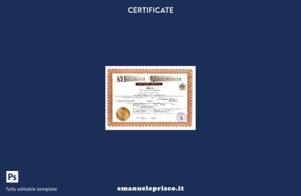 certificato di matrimonio di Saint Kitts e Nevis in stile verificato modello Wor